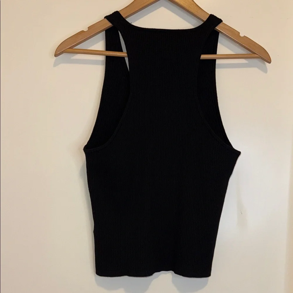 Wilfred Black Ribbed Button-Front Tank Top - Picture 5 of 5
